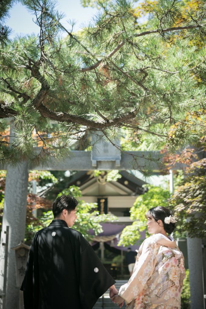 札幌弥彦神社でオトナのウェデイングフォト