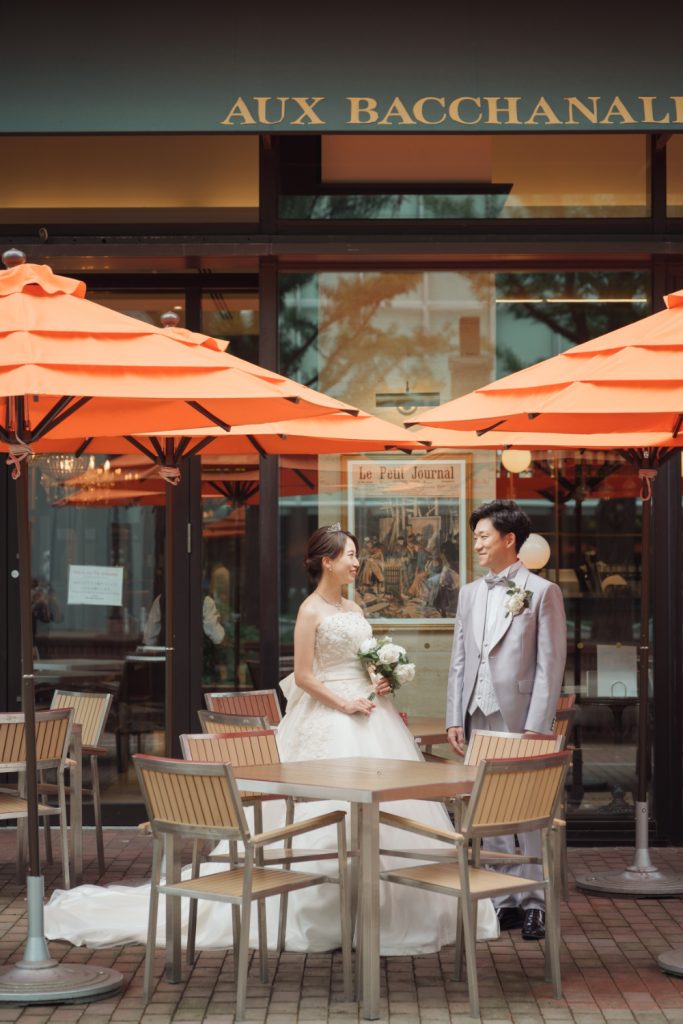 札幌光のチャペルで写真だけ結婚式紅葉結婚写真