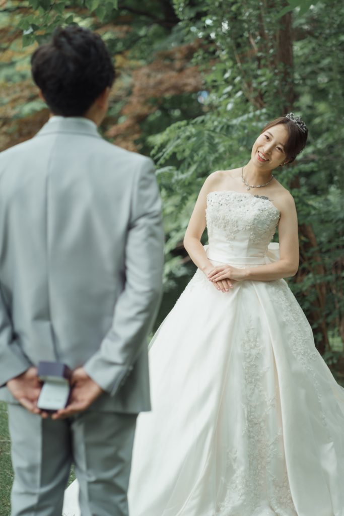 札幌光のチャペルで写真だけ結婚式紅葉結婚写真